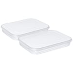 2 Pcs produce saver containers plastic bacon container cheese saver