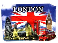 London Montage Credit Card Bus Pass Wallet Slimline Travel Rail Ticket Holder Cover for Oyster Business Zip ID Card - Bifold - Party Bag Gift School Leaver Uni (1x Wallet)