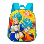 OFFICIAL DRAGON BALL Z GOKU VEGETA YELLOW BLUE CHILDERENS BACKPACK RUCKSACK BAG