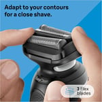 Braun Series 5 51-W1600s Electric Shaver for Men with EasyClick Body Groomer Wet