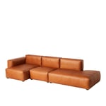 HAY - Mags Soft Low 3 Seater Combination 3 Left - Beige Stitching - Cat.6 - Sense Cognac - Soffor