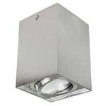 Maclean MCE426 C/M Plafonnier encastrable avec douille GU10 pour ampoules LED et halogènes jusqu'à 40 W Montage en saillie orientable Aluminium