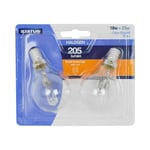 2 x Status Halogen Golf Ball 18 watts SES E14 Dimmable Light Bulbs