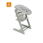 STOKKE® Tripp Trapp® Matstol Bok Glacier Green inkl. Newborn Set™ Grey