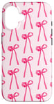 Coque pour iPhone 16 Cute Pink Ribbons Pastel Aesthetic Bows Pattern