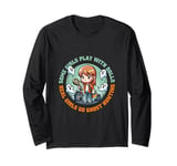 Ghost Hunting Girl Cartoon Design with Whimsical Vibes Long Sleeve T-Shirt