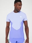 adidas Mens Running Own The Run Colourblock T-shirt - Blue, Blue, Size L, Men