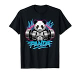 Funny Panda Lifting Weights Gym Workout Animal Fitness Panda T-Shirt