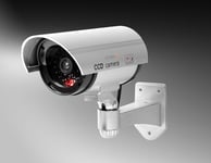 Allemagne outdoor Caméra de sécurité dôme factice CCD Cam Intérieur Réaliste Fausse Surveillance CCTV 1080p Rouge Clignotant LED Objectif Factice et Câble TX-18(Q147)