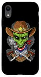 Coque pour iPhone XR Espace Extraterrestre Cowboy Drôle Cosmique UFO Garçons