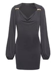 Ls Draped Nk Cecilia Dress Kort Klänning Black GUESS Jeans