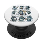 Merry Christmas For Coffee Lovers Hot Cocoa Gnome For Xmas PopSockets PopGrip Adhésif