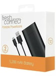 Fresh Connect Portable Power Bank Battery Pack 5200mAh - 5V 1.2A - Black