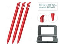 3 x Red Plastic Pens Pen Stylus Touch for Nintendo - ̗̀new ̖́  3DS XL/LL 2015+