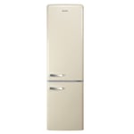 electriQ 244 Litre 60/40 Retro Freestanding Fridge Freezer - Cream