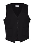 Superflex Knitted Waistcoat Kostymväst Black Lindbergh