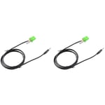 2X 6Pin Connecteur Vert StéréO 3.5 mm Jack Audio Aux-in MP3 Câble pour Jazz Fit 2002-2006