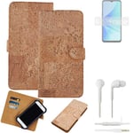 FOR Oppo A57 SMARTPHONE CASE COVER WALLETCASE CORK