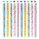 OFFCUP Stylos à Encre Gel, 10pcs Ensemble Stylom Encre Gel Color, 0.38mm Licorne Stylos à Bille à Encre Gel pour Enfants, Filles, Garçon,écriture, Dessin, école, Anniversaire