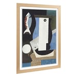 Big Box Art Framed Print of Louis Marcoussis The Fish Design | Wall Art Picture | Home Decor for Kitchen, Living, Dining Room, Bedroom, Hallway, Office, Oak, A2 / 24.5x18 Inch / 62x45cm