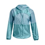 Women's Under Armour UA Storm Impasse Full Zip Hooded Trail Jacket in Blue