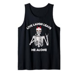 Live Laugh Leave Me Alone True Crime Coffee Books Introvert Tank Top