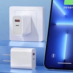 PD 20W Dual Ports Chargers for Xiaomi/Samsung/iPhone/OPPO/Vivo/Huawei