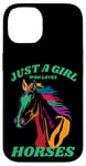 iPhone 14 Just a Girl who Loves Horses for Horse Loving women girls Case