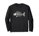 Fish Skeleton | Ironic Ocean Life Funny Fish Bones Nautical Long Sleeve T-Shirt