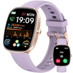 Montre Connectée Homme Femme avec Appels Bluetooth, Smartwatch Moniteur de Sommeil/Tension Arterielle/Podometre/Cardiofrequencemetre/GPS de 100+Sports, IP68 Etanche Bracelet Connecté pour Android iOS