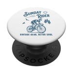 Vélo rétro pour cycliste Sunday Ride Club Racing PopSockets PopGrip Adhésif