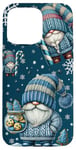 Coque pour iPhone 15 Pro Max Blue Christmas Gnome For Winter Christmas Cookies For Xmas