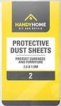 Dust Sheets Decorating Painting Heavy Duty Protection Cover 2.6 X 1.5M, 2Pcs