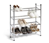 Argos Home 4 Shelf Ext Shoe Storage Rack - Chrome Plated