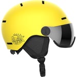 SALOMON ORKA Visor Casque Mixte Enfant, Jaune, KM (53-56 cm)