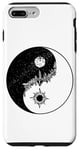 Coque pour iPhone 7 Plus/8 Plus Drôle Yin Yang Occulte Lune Soleil Blanc Noir Méditation