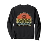 Est 2019 Limited Edition 6th B-day Vintage 6 Year Old Sweatshirt