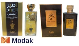 Modak 2 Pack Unisex Perfume Ameer al OUD Intense, OUD Aswad Manasik EDP 100ml