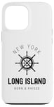 iPhone 13 Pro Max Long Island New York Vintage LI NY Ship Wheel Born & Raised Case