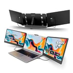 domyfan Moniteur pour Ordinateur Portable 14 "FHD 1080P IPS Extension D’écran pour Ordinateur Portable pour Mac, Windows, Chrome, Switch, PS5 Compatible avec 13"-17"