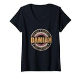 Womens Mens Damian The Man The Myth The Legend First Name Damian V-Neck T-Shirt