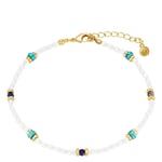 Orelia Jewellery Pearl & Stone Beaded Anklet