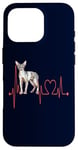 Coque pour iPhone 16 Pro Cornish Rex My Heartbeat EKG Funny Cats My Cardio Cat Owners