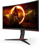 Écran Gaming Incurvé C24G2U 59,9 Cm (23,6 Pouces) (Hdmi,Displayport,Hub Usb,Temps De Réponse De 1 Ms,165 Hz,1920 X 1080 Px,Freesync Premium) Noir/Rouge