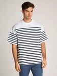 Tommy Hilfiger Stripe Skate T-Shirt, Dark Night Navy/White