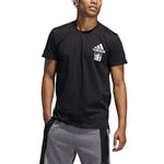 Adidas Men STAY TUNED TEE T-shirt - Black, Size LT