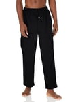 Amazon Essentials Pantalon de Pyjama en Flanelle (Grandes Tailles Disponibles) Homme, Noir, L