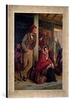 Kunst für Alle 'Encadré Image de Erskine Nicol Irish Emigrants Waiting for a Train, 1864, d'art dans Le Cadre de Haute qualité Photos Fait Main, 30 x 40 cm, Argent Raya