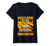 Womens Chessmaster Chess Players Do It With More Strategy V-Neck T-Shirt