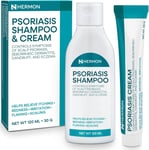 Psoriasis Treatment Cream & Shampoo Set Soothe Scalp Itch Dandruff Seborrheic (3